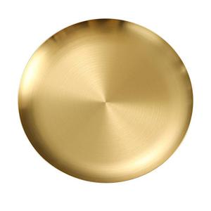 Stainless Steel Round Shallow Plate 651 Microwave Safe For Grilling Meat Vegetables Fruit Cake Serving Tray - Product Image 3