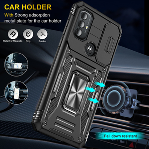 Cubiertas de teléfono con soporte para cámara para Motorola G Power 2025 2024 G84 G54 G14 G 5G 2025 anillo de rotación Kickstand PC protección a prueba de golpes - Product Image 6