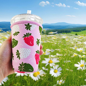 Mẫu Miễn Phí Logo In 16-32Oz Neoprene Iced Cà Phê Đồ Uống Tay Áo Tái Sử Dụng Túi Lạnh Với Xử Lý - Product Image 6