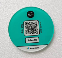 Autocollants en acrylique avec code QR personnalisés, panneau en acrylique avec code QR et ruban adhésif, autocollant de table avec code QR pour restaurant, autocollant de menu avec code QR