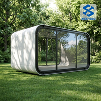 Cabine Apple préfabriquée entièrement meublée, hôtel mobile de luxe, cabine écologique préfabriquée, espace de bureau mobile modulaire