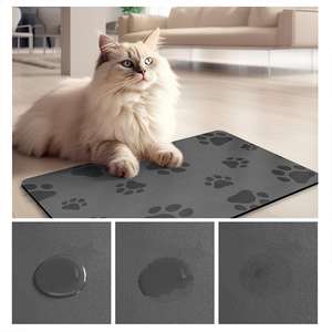 2025 Hot Sales Rubber Waterproof Pet Feeding Mat <span class=keywords><strong>Dog</strong></span> Water Bowl Mat Non-Slip Quick Dry Cat Mat para Alimentos - Product Image 1