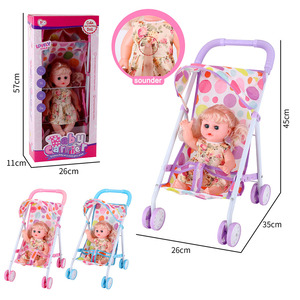 Passeggino per <span class=keywords><strong>Bambole</strong></span> <span class=keywords><strong>Rosa</strong></span> con Mini Bambola Sonora da 14 Pollici - Product Image 3