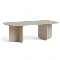 Table basse rectangulaire minimaliste en noyer de style Japandi nordique pour salon