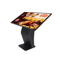 32/43/50/55 Kios Layar Interaktif Portabel Berdiri Sendiri dengan Meja Sentuh Inframerah untuk Menu Restoran