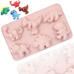 Moule à gâteau en silicone en forme de dinosaure à 6 cavités, écoresponsable, échantillon gratuit, pour savon, résine, bougie, OEM/ODM - Product Image 1