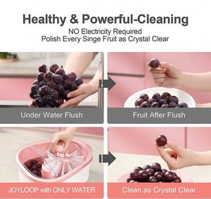 Fruit Cleaning Device Wholesale Large Fruit Washer Spinner With <b>Brush</b> - Product Image 3
