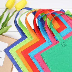Bolsas de mano baratas no tejidas reciclables, bolsa de compras reutilizable de tela impresa ecológica personalizada, bolsa no tejida de comestibles - Product Image 3
