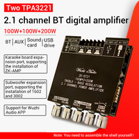 WUZHI AUDIO ST21 BT Module d'amplificateur de haut-parleur numérique 2.1 canaux 100W + 100W + 200W Subwoofer TPA3221 Module de son