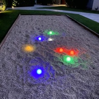 Ensemble de boules de pétanque en plastique lumineuses à LED, 8 pièces, mini-boules colorées pour jeux de plage et de jardin