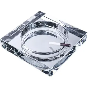 Creative and trendy crystal ashtrays grand and simple customized advertising for home living room office and glass ashtrays