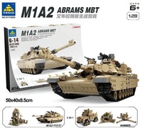 KAZI KY10000 2 in1 Militaire M1A2 Réservoir Tactique Suivi Hummer Voiture Blocs de Construction avec 6 Soldat Figure Briques Jouets Cadeaux