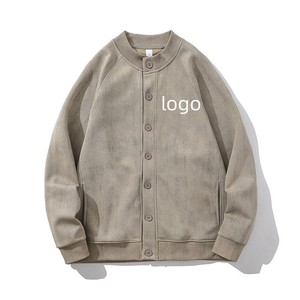 Giacca Cardigan Retrò Taglia Americana, Giacca Baseball Trendy da <span class=keywords><strong>Uomo</strong></span> Primavera-Autunno, Nuova Stampa Personalizzata, <span class=keywords><strong>Abbigliamento</strong></span> Maschile - Product Image 1