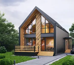 Prefab स्टील घर आधुनिक निर्मित घरों पूर्वनिर्मित