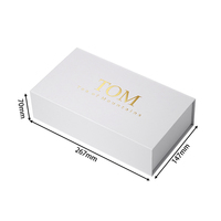 Caja de Regalo para Té con Logotipo Personalizado, Caja de Embalaje de Cartón Blanco de Alta Gama con Logotipo Dorado Estampado en Caliente para Empaque