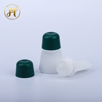 Vente en gros de flacons ovales en plastique PP vides de 50 ml avec bouchon à vis pour les soins de la peau, le sérum, le parfum, l'huile essentielle, la lotion, le déodorant