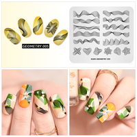 Offre Spéciale : Plaques de Stamping pour Ongles en Acier Inoxydable Souple, Style Géométrique – Pochoirs et Outils de Conception pour Manucure Professionnelle en Salon