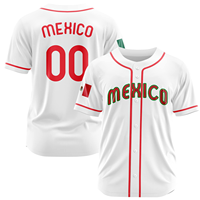 CUICHANG Jersey Baseball putih kustom Logo bordir Macaron sublimasi jaring Jersey bisbol Meksiko