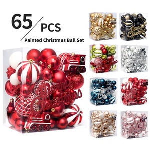 YUYANG in Stock Xmas Tree Decoration <b>Red</b> White Green Plastic <b>Ornaments</b> Sales Bulk Christmas Balls Set Decoration - Product Image 6