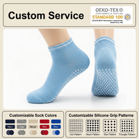 Chaussettes de trampoline en coton rayé personnalisées, respirantes, absorbant la transpiration, écologiques, séchage rapide, antidérapantes, chaussettes courtes pour jeunes, unisexe