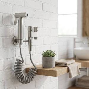 <span class=keywords><strong>Adaptador</strong></span> en T de Acero Inoxidable SUS304 G1/2, Fácil Instalación, Presión de Agua Ajustable, Bidé de Mano, Rociador de Bidé <span class=keywords><strong>para</strong></span> <span class=keywords><strong>Inodoro</strong></span> - Product Image 4