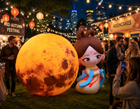 Chang'e et la Lune gonflables personnalisés pour la célébration des festivals, l'affichage en place publique, la décoration d'activités commerciales