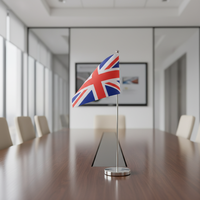 Drapeaux suspendus personnalisés en acier inoxydable avec impression numérique non tissée, bannières, drapeaux d'événement, drapeaux de table promotionnels, drapeaux de bureau