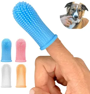 Hot Selling High Quality Pet Grooming Silicone Finger Cleaning Teeth Tool Cats Dog Toothbrush Pet Finger Brush