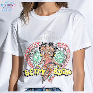 Transferencia Termoadhesiva de Diamantes de Imitación Personalizada <span class=keywords><strong>Betty</strong></span> Girl, Transferencias de Calor con Diamantes de Imitación <span class=keywords><strong>Betty</strong></span>, Transferencia de Diamantes de Imitación con Logotipo Personalizado <span class=keywords><strong>Betty</strong></span> - Product Image 2