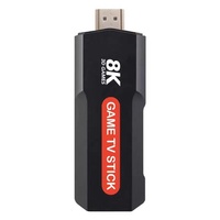 X2 PLUS Clé TV Console de Rétrogaming 4K Contrôleur Sans Fil Double 2.4G Stockage 64 Go Prend en Charge 30000 Jeux PSP PS1 GBA GBC Arcade
