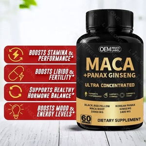 Factory Supply Customized Maca Ginseng Capsules Maca Root Capsules for Man Boosts Stamina &Performance - Product Image 2