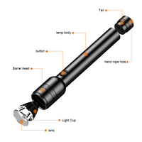 Lampe torche LED portable L31 204LM, torche lumineuse, antichoc, en alliage d'aluminium, étanche IP43, rechargeable, longue durée de vie de la batterie AA