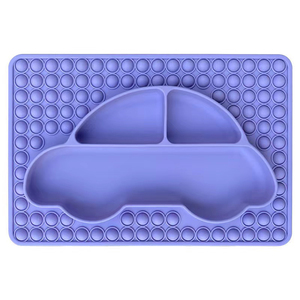 Plato de Silicona para Niños, Plato Infantil con Compartimentos, Bandeja para la Cena de los Niños, Vajilla Dividida para Bebés, Plato con Burbujas - Product Image 4