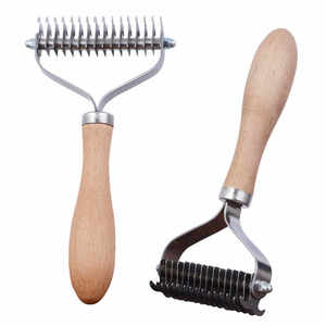 Stainless Steel & Wood <b>Pet</b> <b>Brush</b> & Combs for Dog Cat & Small Animal Hair Cleaning and Dematting - Product Image 6