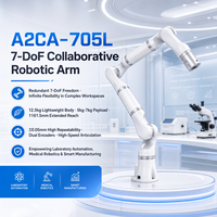 Bras robotisé Hirobot en alliage d'aluminium 7DOF A2CA-705L ultra-léger avec moteur, poids 12,5 kg, capacité de charge 5 kg, 450 W DC48V