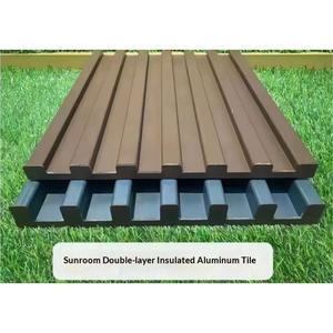 Panel de Pared Exterior Premium de Aluminio con Revestimiento de PVDF, Diseño de Madera, Ignífugo, Aislado, Acanalado, <span class=keywords><strong>para</strong></span> Decoración - Product Image 5