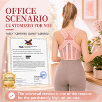 Correcteur de posture pour femmes, double brevet Q-BOND, coussin d'épaule sans couture de 2,5 mm, maille alvéolée pour la maison, le bureau et le quotidien