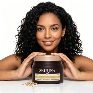 Crème Capillaire Légère Protéinée Végétalienne Traitante à l'Huile de Maroc, Huile de Jojoba et Beurre d'Avocat – Nourrissante, Hydratante et Éclatante - Product Image 1