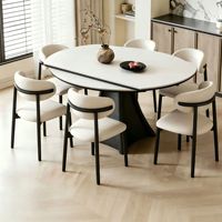 Table à manger extensible et pliable en ardoise à prix d'usine - Mobilier de luxe moderne pour appartement ou hôtel