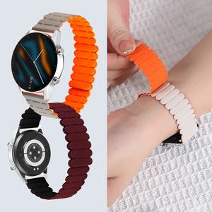 Nouveau design bracelet de montre magnétique en bambou pour <span class=keywords><strong>Huawei</strong></span> Fit 3 bracelet bracelet de montre magnétique réglable en silicone souple - Product Image 3