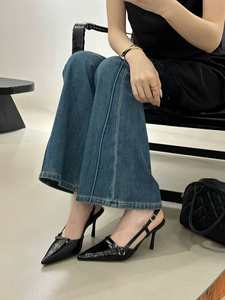 Sexy Unique Design Pointed <b>Toe</b> Slingback Stiletto <b>High</b> <b>Heels</b> <b>Closed</b> <b>Toe</b> Sandals - Product Image 6