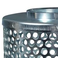 Filtre à aspiration en acier zingué à trous ronds de 1,5, 2 et 3 pouces pour pompes