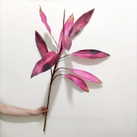 Décoration de table de mariage à la maison Fausses plantes en soie avec revêtement Simulation de feuilles Real Touch Artificial Calla Lily Leaves