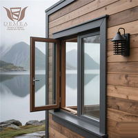 Ventanas Abatibles de Aluminio Resistentes a Huracanes en Florida, con Aislamiento Acústico, Pantalla de Acero Inoxidable, Apertura Manual hacia Afuera