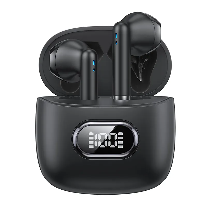 USAMS IA 15 Beautiful New Trending TWS bluetooths 3D Stereo Sound Wireless Earphones Headphones with Digital Display Case