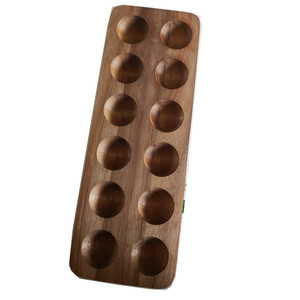 Solid Wood Egg Holder 12 Egg Storage Tray