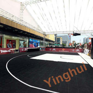 Baldosas de plástico PP duraderas con colores personalizados, canchas de baloncesto Pickleball compatibles con FIBA, suelos deportivos personalizados por 10 años - Product Image 5