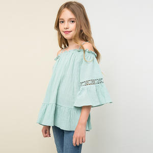 Ropa para Niñas, Blusa con Corte Princesa y Parches, Modelos sin Tirantes, Diferentes Tipos de Diseño de Blusa - Product Image 1