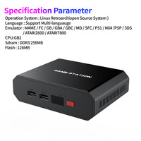 Boîte de console de jeu TV M8plus, console de jeu à double contrôleur, émulateurs 10000, sans fil 2.4G
