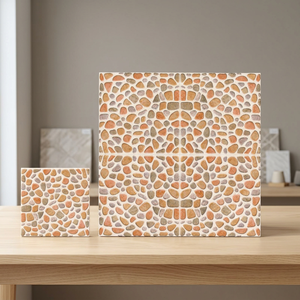 Azulejos de suelo de superficie esmaltada rectificada rústica brillante de cerámica Digital de diseñador de punzón en relieve antideslizante 16x16 40x40 12x12 30x30cm - Product Image 1